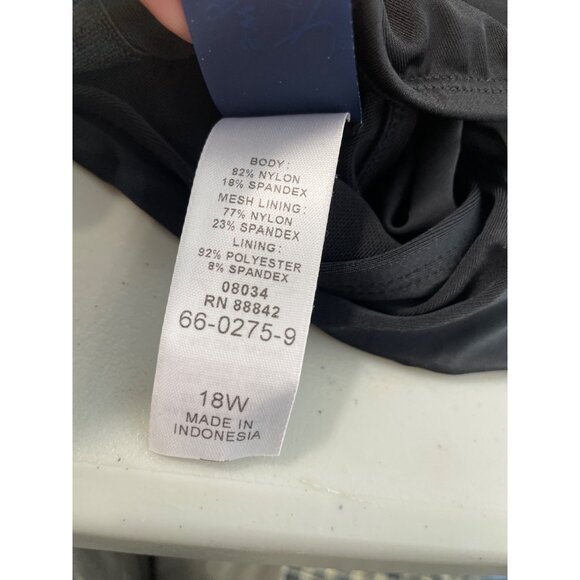 Kim Gravel x Swimsuits For All Surplice Asymmetrical Sarong Size 18W Black Beach - Picture 5 of 9